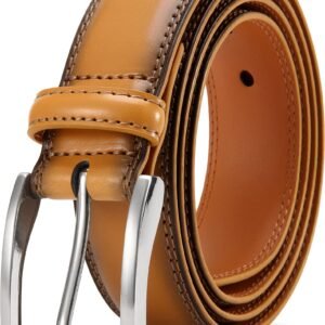 DOOPAI Mens Dress Belt - Genuine Leather Dress Belts For Men,Casual Suit Jeans Belt-Single Prong Buckle black belt