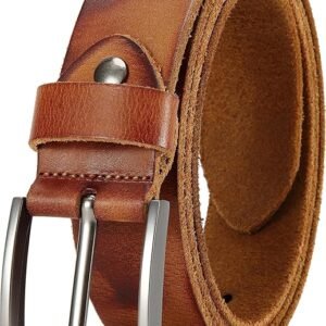 DOOPAI Gürtel Herren,Vollledergürtel Casual Arbeits,Cowboy Anzug Ledergürtel,Einstellbare Gürtel