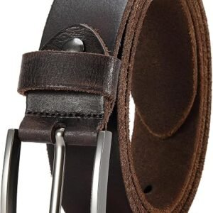 Men's Full Grain Leather Belt, 1.5" Wide, Handmade Casual Belt